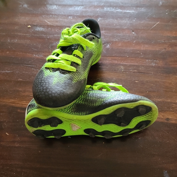 Adidas Children's Football Boots F5 FxG, black Green - Picture 2 of 7